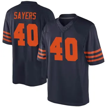 Men's Gale Sayers Chicago Bears Game Navy Blue Alternate Jersey