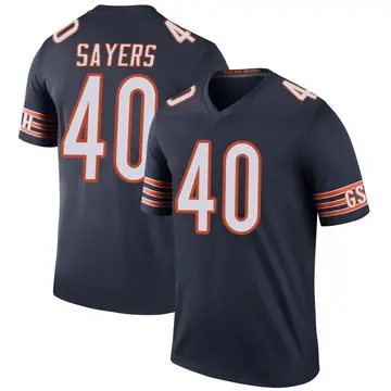 Men's Gale Sayers Chicago Bears Legend Navy Color Rush Jersey