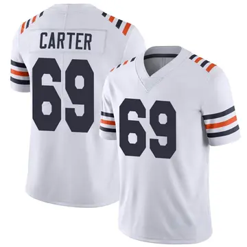 Chicago Bears Ja'Tyre Carter 69 White Vapor Limited Jersey - Bluefink