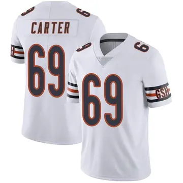 Chicago Bears Ja'Tyre Carter 69 White Vapor Limited Jersey - Bluefink