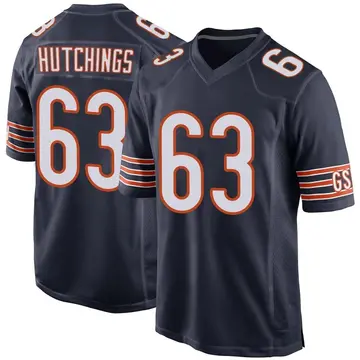 Men's Jaylon Hutchings Chicago Bears Game Navy Team Color Jersey