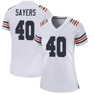 Women's Gale Sayers Chicago Bears Game White Alternate Classic Jersey