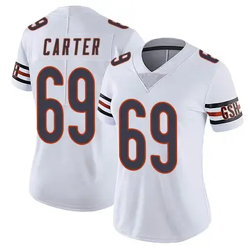 Chicago Bears Ja'Tyre Carter 69 White Vapor Limited Jersey - Bluefink