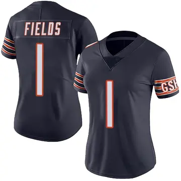 Justin Fields Chicago Bears Jersey  Nike Navy Vapor Limited Stitched Men's  Jersey