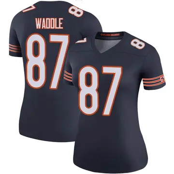 Elite Men's Tom Waddle Navy Blue Home Jersey - #87 Football Chicago Bears  Vapor Untouchable