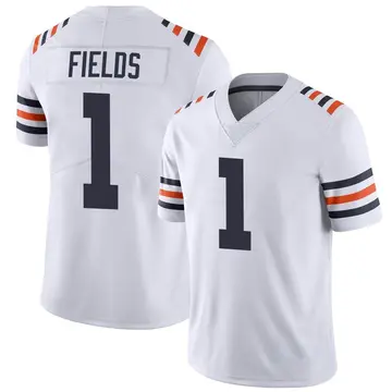 Men's Chicago Bears Justin Fields Nike White Vapor Limited Jersey